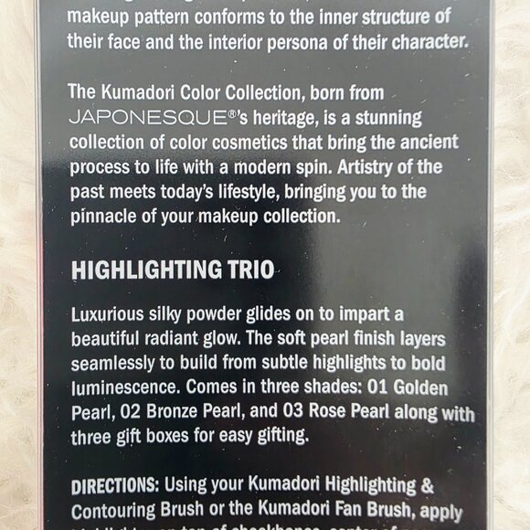 NIB Japonesque Kumadori Highlighting Trio Golden Pearl, Bronze Pearl, Rose Pearl - Picture 5 of 8